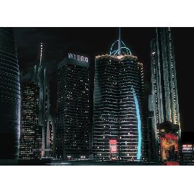 Realistic Night City Modern Metropolis